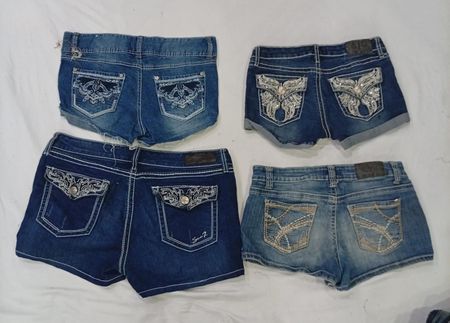 CR9312 Upcycled Y2K Mini Denim Shorts
