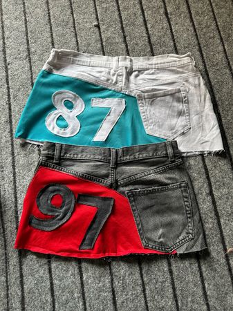 Upcycled Y2k Denim & Sports Mini Skirts