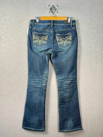 Y2K Flare Embroidery & Embellished Jeans