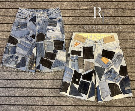 Upcycled Denim Patchwork Jorts