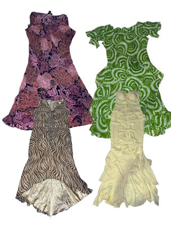 Robe en poly fit and flare Y2K | V-T516