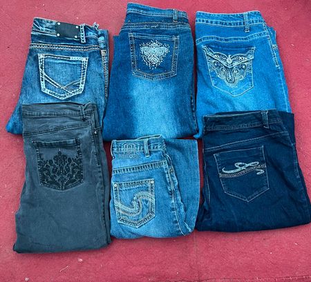PEPE JEANS &FADED GLORY'S AND OTHER BRAND JEANS WOMAN WEAR FLARE BOOTCUT (F15)