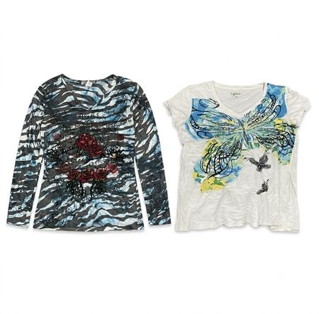 (FV-1773) Y2K Butterfly Graphic Vintage Baby Tees