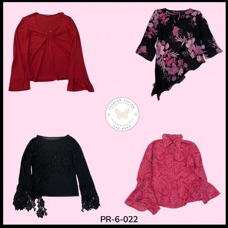 Vintage Printed Poly Blouse L.S – Chic Everyday Fashion (PR-6-022)
