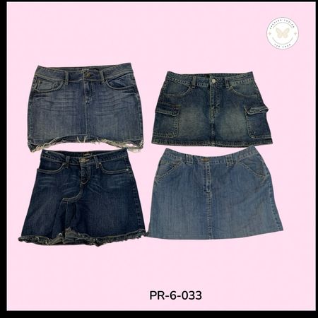 Korean Style Denim Mini Skirt – Slim Fit Y2K Fashion Look (PR-6-033)