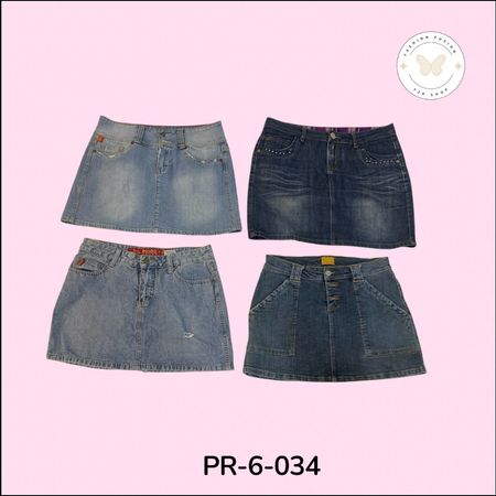 Washed Denim Mini Skirt – Retro Inspired Summer Must-Have (PR-6-034)