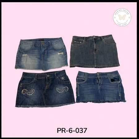 Washed Denim Mini Skirt – Retro Inspired Summer Must-Have (PR-6-037)
