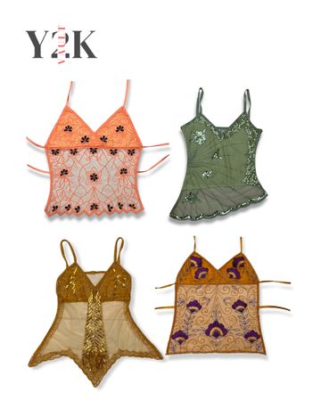 Y2K Embroidered Fairy Cami (Yv-698)