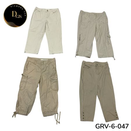 Women’s Cargo Capri – Premium Utility Fit Y2K Vintage Style Pants (GRV-7-047)