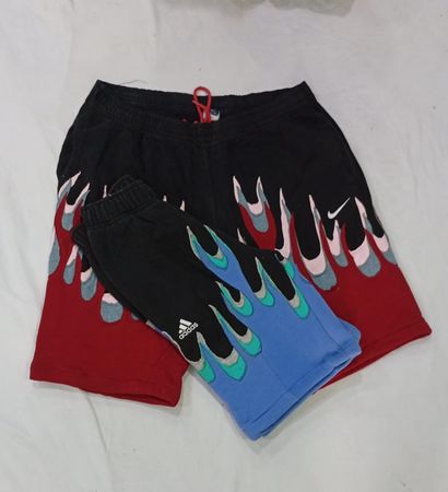 CR9330 Upcycled Mix Branded Flame Shorts