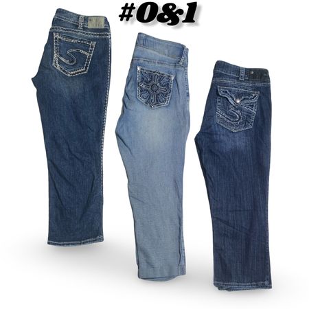 Y2k Mid-Rise Capris • Rich Indigo Contrast Stitch (brands) BKE , Maurices & Straight etc #081.🏷️