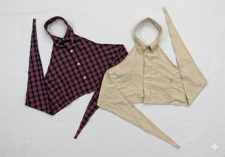 Upcycle Ralph Lauren Button Down Halter Top (Dv -06)