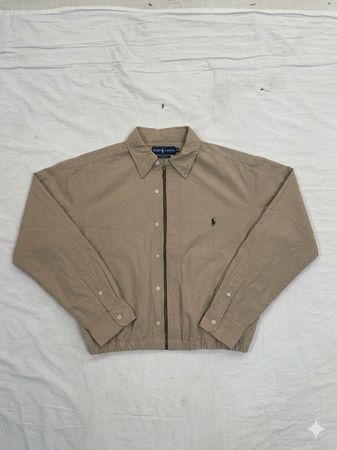 Upcycle Ralph Lauren Crop Shirt With Zipper (Dv -06)