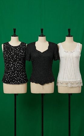Y2K Beaded Blouse vl35