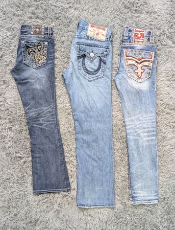 ***Miss Me True Religion Rock Revival Flare & Straight Leg Jeans Bundle | Y2K Denim Mix