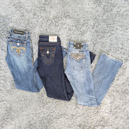 ***Miss Me True Religion Rock Revival Flare & Straight Leg Jeans Bundle | Y2K Denim Mix