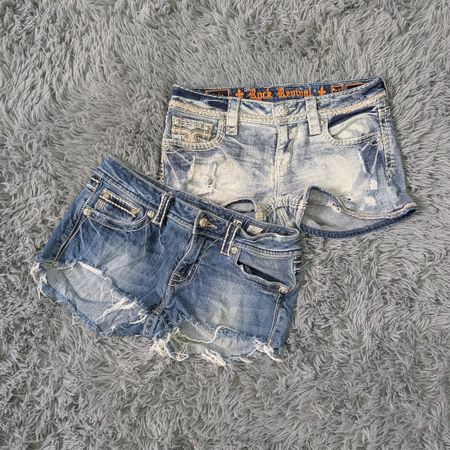 ***Miss Me True Religion Rock Revival Shorts Bundle | Y2K Denim Mix