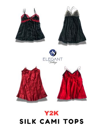 Y2K Silk Cami Tops - EV1811