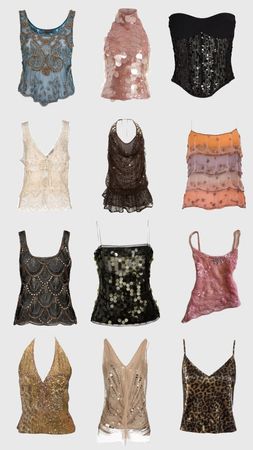 tops de camisón Y2K