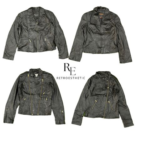 Y2K Unique Girl Leather Jacket RE-3413
