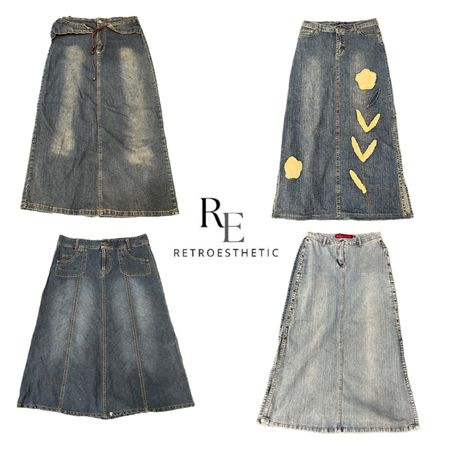 Y2K NYC IT GIRL DENIM MAXI SKIRTS RE-3416