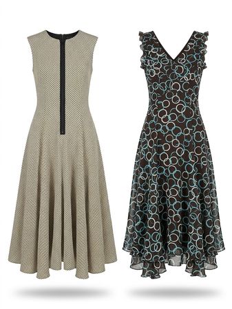 (FV-1776) Y2K Earth Tone Boho Dress