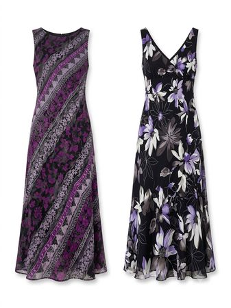 (FV-1782) Y2K Floral Printed Dress