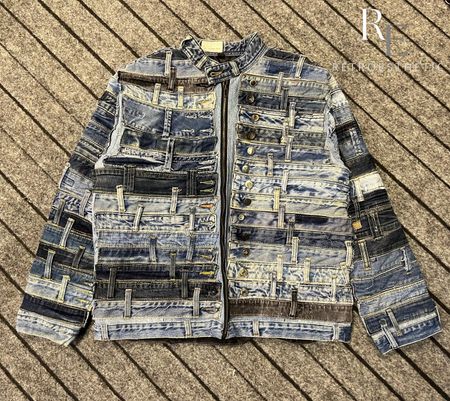 Veste en jean recyclé avec ceinture