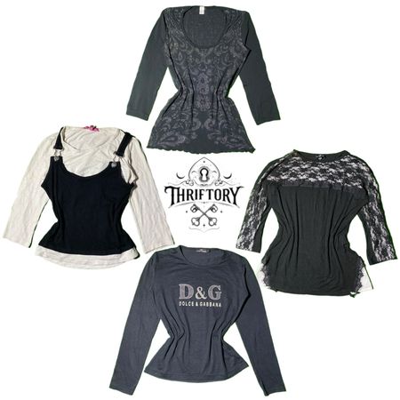 Y2K European Girl Grunge Full Sleeve Tops TY-056