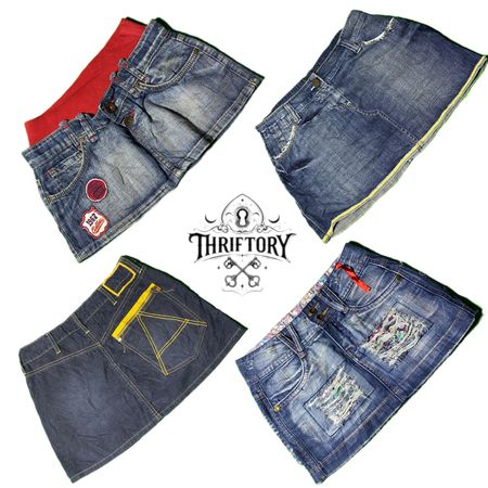 Y2K Edgy Girl Denim Mini Skirts TY-057