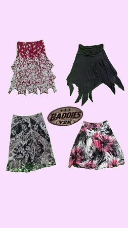 Y2k 2000s Girls Beach Vibes Skirt