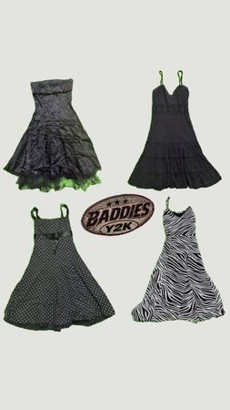 Y2k Gothic Baddies rave Party Dresses