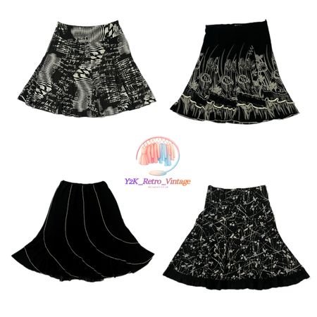 Y2K Black Maxi Skirts ( 096 )