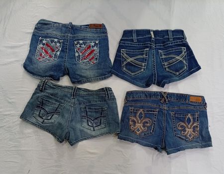CR9370 Upcycled Y2K Mini Denim Shorts