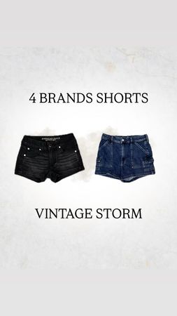 Branded Denim Shorts