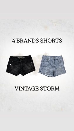 Branded Denim Shorts