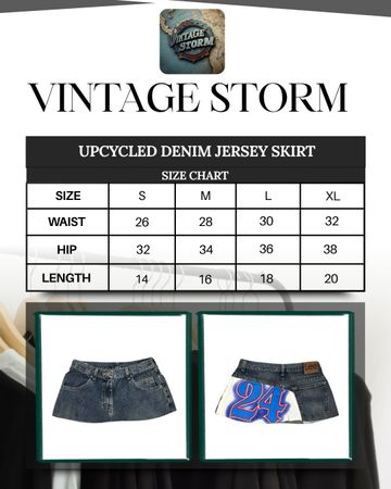 Upcycled Denim Jersey Skirt