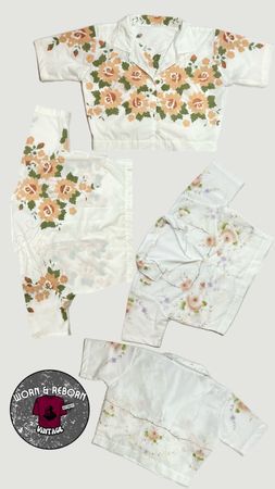Upcycled table cover cropped tee WR1871