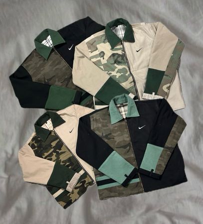 Upcycled Nike Camo Contrast Jackets
