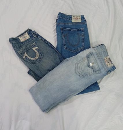 CR9399 Vintage True Religion Flare & Straight Jeans