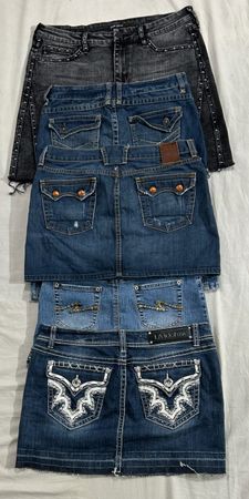 Y2k denim skirts (876)