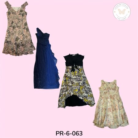Floral & Abstract Printed Poly Dress Mix – Stylish Selection (PR-6-063)