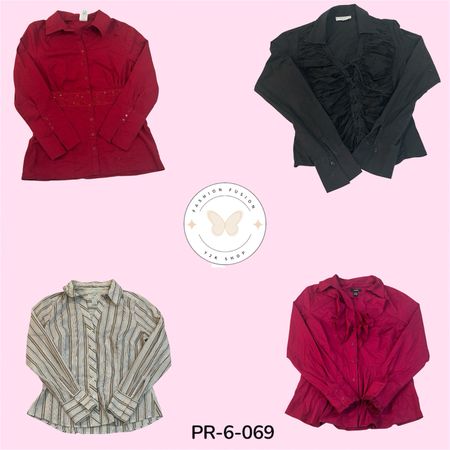 Breathable Cotton Long Sleeve Blouse – Effortless Style (PR-6-069)