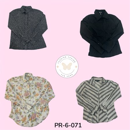 Relaxed Fit Cotton Long Sleeve Blouse – Casual Chic Look (PR-6-071)