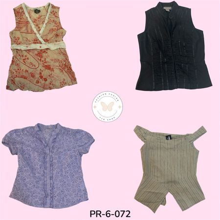 Relaxed Fit Cotton Short Sleeve Blouse – Versatile Wardrobe Staple (PR-6-072)