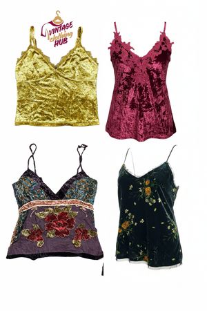 Custom handpick Y2k camisole/ Velvet tank tops 37 pieces