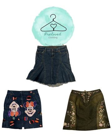170626-7 Denim midi skirts 10 pcs