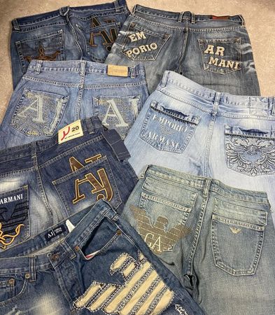 Dolce Gabbana And Armani Jeans Back Printed Jeans