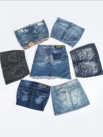 Vintage Denim Mini Skirts Lot (VM-24)