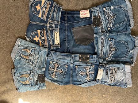 Y2K Shorts (miss me, rock revival and Ture religion)